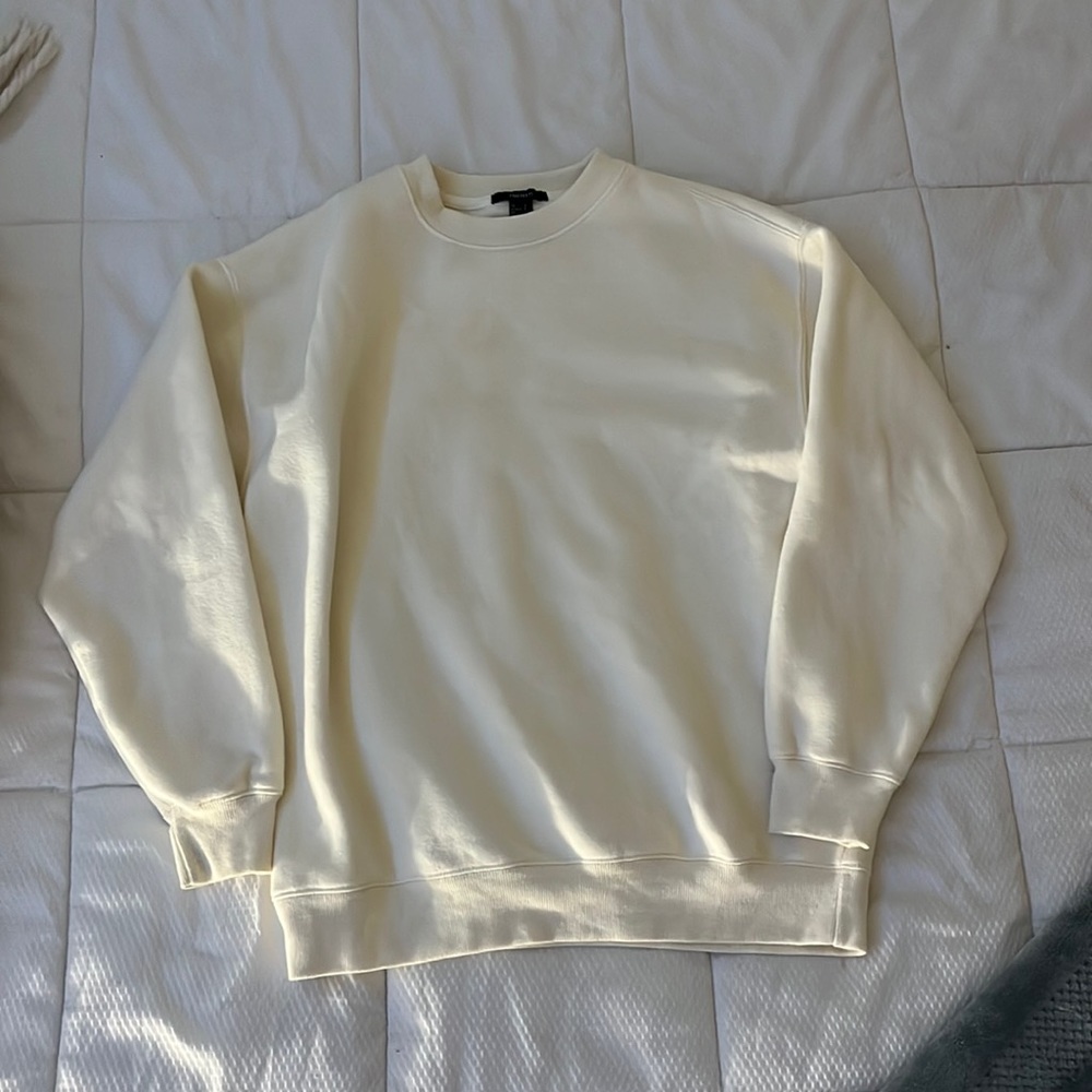 (forever 21) cream crew neck